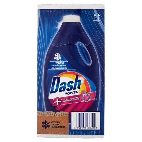 Dash Power Detersivo Lavatrice Liquido Bucato+Tecnologia Colori Brillanti e Fibre 3x18=54Lav.3x990ml